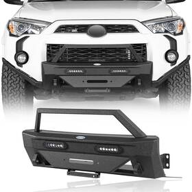 Bxg.9809-s Hooke Road Off-road Stubby Front Bumper With Winch Plate And Light Fit 2014-2024 Toyota 4runner