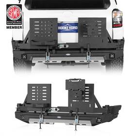 Bxg.9811-s Hooke Road Rear Bumper With Swing Arms Tire Carrier Led Lights For 2010-2024 Toyota 4runner
