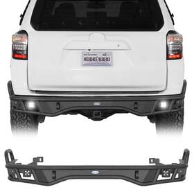 Bxg.9824-s Hooke Road Tubular Rear Bumper With 2x25w Led Spotlights For Toyota 4runner 10-24