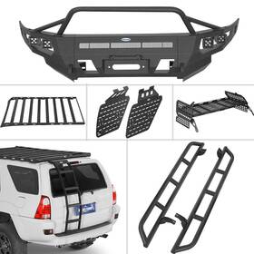 Bxg.9858-s Hooke Road Front Bumper Roof Rack Hatch Ladder Molle Panel Rails For 03-09 Toyota 4runner