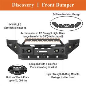 Bxg85038505 Hooke Road Fit 2005 2006 2007 Ford F250 F350 Steel Front Bumper Or Rear With Led Light