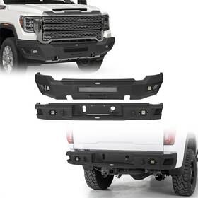 Bxg92009203 Hooke Road Front Rear Bumper Reinforcement With Light For 2020-2023 Gmc Sierra 2500hd 3500hd