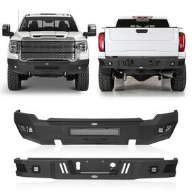 Bxg92009204 Hooke Road Steel Front And Rear Bumper Reinforcement Fit 2020-2023 Gmc Sierra 2500hd 3500hd
