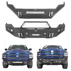 Bxg.6001 Hooke Road Textured Steel Full Width Front Bumper With Led Light Fit Ram 1500 13-18