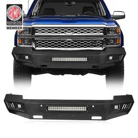 Y902290249025 Hooke Road Off-road Front Or Rear Bumper With Light Bar Fit 2014 2015 Chevrolet Silverado 1500