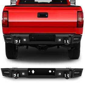 Hp171146a01 Hptour-autoparts Black Complete Rear Bumper Assembly For 2011-2014 Chevy Silverado 2500 3500 Hd