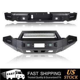 Hp831421a01 Hptour-autoparts Front Rear Bumper For 2013-2018 Dodge Ram 1500 With 5x Led Lights Powder Coated