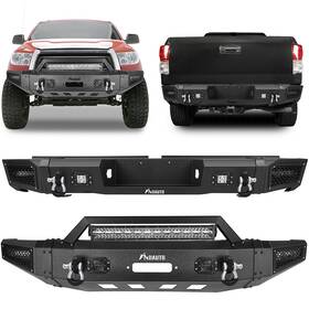 Hq839800a01 Hqas-accessories Front Rear Bumper For 2007-2013 Toyota Tundra With Winch Plate Led Light D-rings