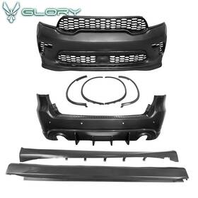 Cb-a013398 Hyper Glory Fits 21-26 Dodge Durango Front Rear Bumper Conversion V2 Diffuser Hellcat Style