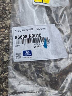 86698n9010 Hyundai Hyundia Tucson Rt Rr Bumper Upper Trim New Oem Rh Right
