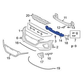 86520g2550 Hyundai Oe For Ioniq 2020-2022 Front Bumper Impact Absorber