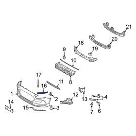 86555c1700 Hyundai Oe For Sonata 18-19 Front Left Bumper Cover Support Rail