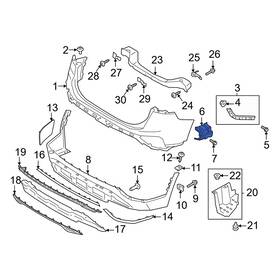 86614s2500 Hyundai Oe For Santa Fe 21-23 Rear Right Bumper Cover Support Rail
