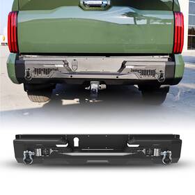 Ntu01b101-bx I1motor Steel Rear Bumper For 22-24 Toyota Tundra With 2 4 Inch Led Pod Lights Shackles Kit