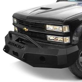 22-515-88 Iron Cross For Chevy C1500 88-98 Bumper Heavy Duty Series Full Width Textured Black Front