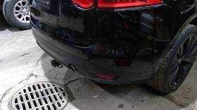 190-10144h Jaguar Local Pickup Only Rear Bumper Checkered Flag Without Automatic Park Fits 17-20
