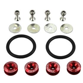 B003-qrf1rd Jdmspeed Red Universal Cnc Billet Bumper Trunk Quick Release One Size
