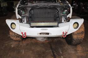 Jeep 105-jeep Dmg 07-18 Wrangler Rock-slide Engineering White Front Bumper Winch Ready Wty