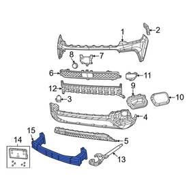 68455903aa Jeep Oe For Compass 2022-2025 Front Bumper Impact Bar
