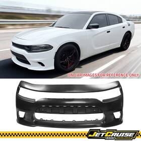 Jc-bkp-dchr15srt-f Jetcruise Jc-bkp-dchr15srt-f&ask-fold-f Fits 15-23 Dodge Charger Front Bumper Conversion Upper Lower Grill Srt Hellcat