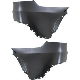 Karparts360 196255226767 For Bmw X5 Bumper End 2007-2010 Passenger And Driver Pair Rear Primed Plastic