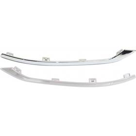 Karparts360 197301629921 For Acura Tlx Bumper Trim 2015-2017 Driver And Passenger Pair Rear Chrome Strip
