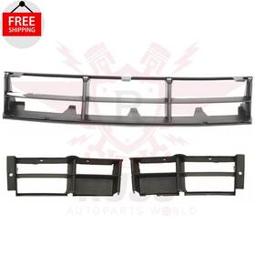 51118235642 Keystone Automotive Operations New Front Bumper Grille And Insert Black 3pc For 1997-2003 Bmw 528i 540i