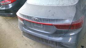 190-10231c Kia Local Pickup Only Rear Bumper Sedan Without Park Assist Matte Black Trim Fits