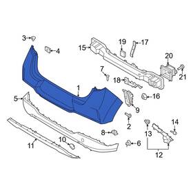 Kia Oe 86610k0aa0 For Soul 2023-2025 Rear Upper Bumper Cover