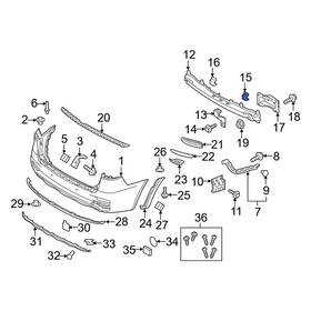 86635c6000 Kia Oe For Sorento 2016-2018 Lower Bumper Impact Bar Bracket