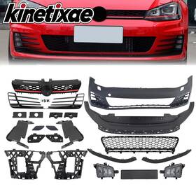 Kinetixae 1kpvw1204k01 For 2015-2017 Volkswagen Vw Golf Mk7 Front Bumper Cover Kit Gti Style Unpainted