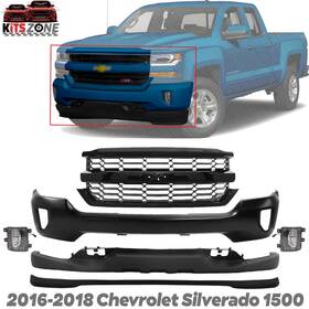 13434466 Kits Zone Front Bumper Paintable And Grille Assembly For 2016-2018 Chevrolet Silverado 1500