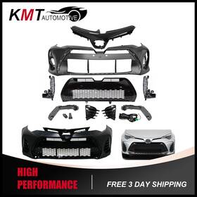 Kmt Automotive Kmtot002056a B For 2017-2019 Toyota Corolla Se Xse Complete Front Bumper And Grille Fog Light Set