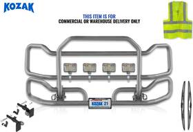 010g Kozak Large Gray Front Grille Deer Brush Guard Compatible With Peterbilt 579 2013-2020