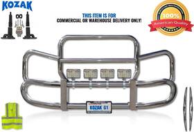 G3-300 Kozak Front Grille Deer Guard Herd 300 With Brackets Compatible Volvo Vnl 740 2018
