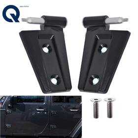Qs228976qr Lablt Fit 2007-2016 2017 For Jeep Wrangler Unlimited Jk 2pcs Door Hinges Set Black