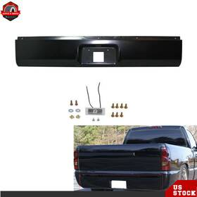 Ber215145 Labwork For 1999-06 2007 Silverado/sierra 1500 Rear Bumper Roll Pan With Led License Black