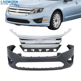 La1456179cm Labworkauto Front Bumper Cover And Chrome Grille With Trim For Ford Fusion 2010-2012