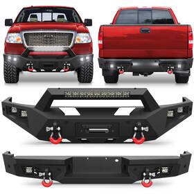 Bp-f1001-f1002 Lamdemotor For 2006-2008 Ford F-150 Front Or Rear Bumper With Sensor Hole And Winch Plate &d-ing