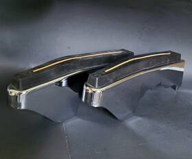 758-720r Landau Cadillac Deville Fleetwood Nos 77 Rear Chrome Bumper Guards With Hardware Lr