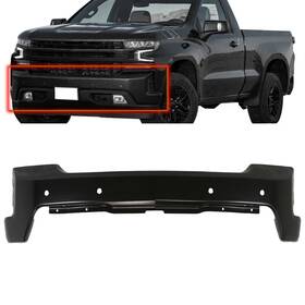 84588806 Leadzm New Primered Front Bumper Face Bar For 2019-2021 Chevy Silverado 1500 With Holes