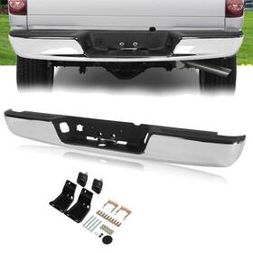 Es-110202 Leadzm Chrome Rear Step Bumper Assembly For 04-08 Dodge Ram 1500 2500 3500 Us