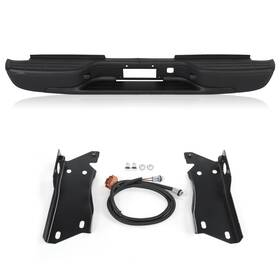Naa-23756 Leadzm Black Rear Step Bumper Face Bar For 2001-2006 Gmc Sierra 2500 Hd 3500