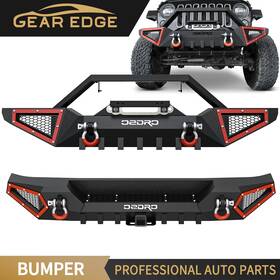 Beyshlp2dw Ledkingdomus Front/rear Bumper For 2018-2025 Jeep Wrangler Jl Unlimited With Led Lights D-rings