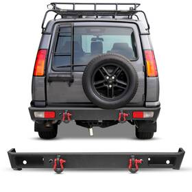 Lighting-likes 797434698469 Aaiwa For 1999-2004 Land Rover Discovery 2 New Steel Rear Bumper With Red D-ring