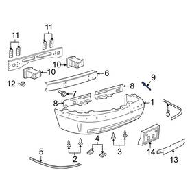 W701913s303 Lincoln Oe For Town Car 03-11 Front Bumper Impact Absorber Rivet