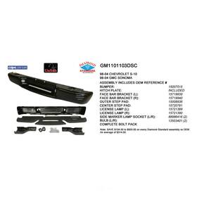 Gm1101103dsc Lkq Corp Step Bumper Assembly-fleetside