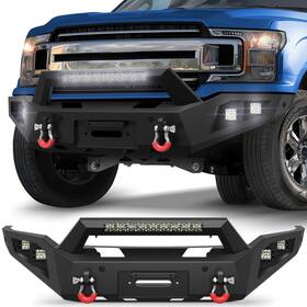 Bp-f1003-2022381 Longcarpart For 2018-2020 Ford F-150 Front Or Rear Bumper Steel With Sensor Holes And Winch Plate