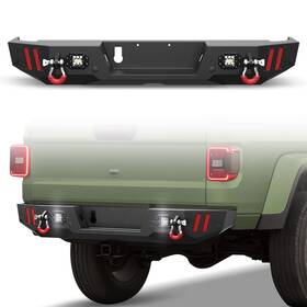 Bt-2022014 Longcarpart Rear Bumper For Jeep Gladiator Jt 2020-2026 With Led Lights Sensor Holes Drings
