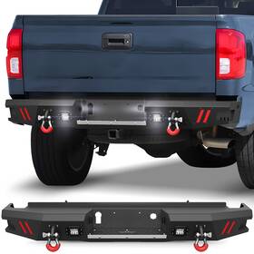 Bt-2022310 Longcarpart Steel Rear Bumper With Sensor Hole For Silverado 1500 &gmc Sierra 2014-2018